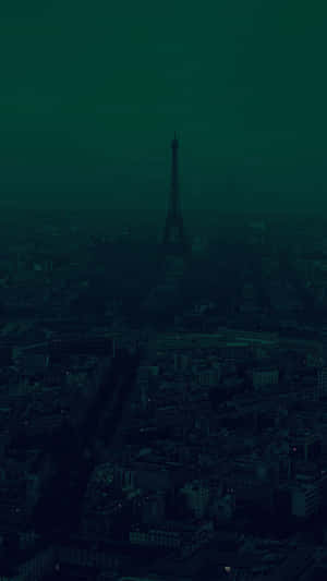 Paris - Eiffel Tower - Green Wallpaper Wallpaper