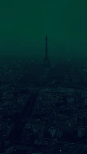 Paris - Eiffel Tower - Green Wallpaper Wallpaper
