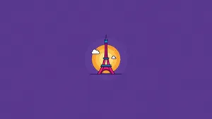 Paris Icon Minimalist Laptop Art Wallpaper