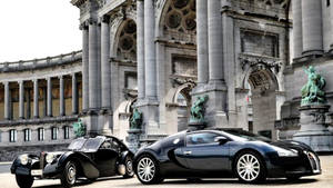 Parked Bugatti Veyron In Archway Wallpaper