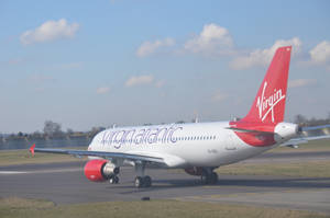 Parked Virgin Atlantic Aviation Plane Wallpaper