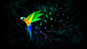 Parrot Linux Os Colorful Parrot Futuristic Wallpaper