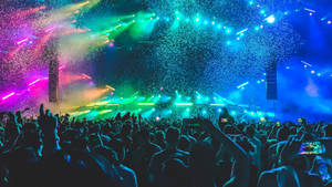 Party With Colorful Lights Wallpaper