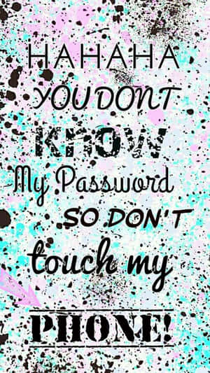 Password Warning Phone Lock Screen Wallpaper