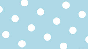 Pastel Blue And White Polka Dots Wallpaper