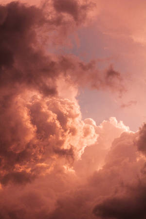 Pastel Brown Pink Cloud Iphone Wallpaper
