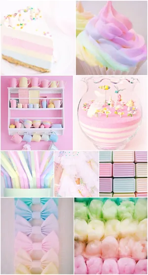 Pastel Candy Aesthetic Wallpaper