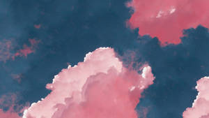 Pastel Clouds On Dark Background Wallpaper