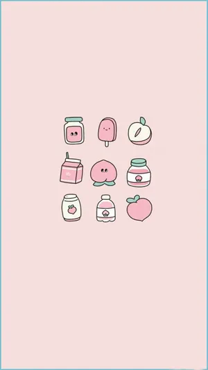 Pastel Ipad Juice Drinks Chibi Wallpaper