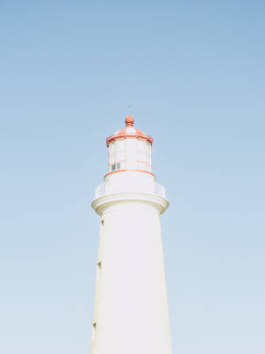 Pastel Iphone Blue Lighthouse Wallpaper