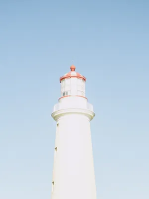 Pastel Iphone Blue Lighthouse Wallpaper