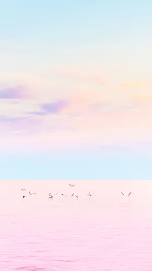 Pastel Iphone Pink Ocean Wallpaper