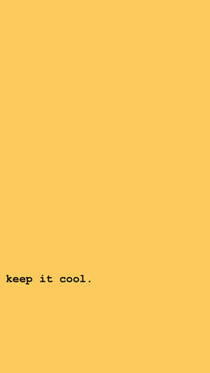 Pastel Orange Keep It Cool Text Wallpaper
