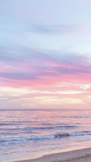 Pastel Phone Beach Sunset Wallpaper