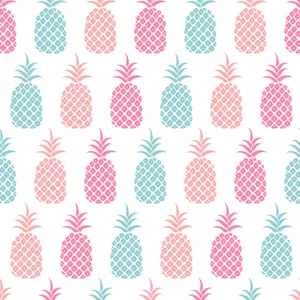 Pastel Pineapple Pattern Wallpaper