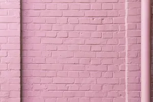 Pastel Pink Brick Wall Wallpaper
