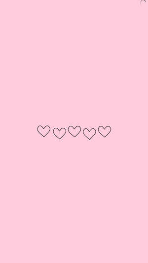 Pastel Pink Hearts Iphone Wallpaper