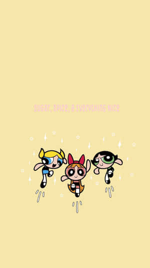 Pastel Powerpuff Girls Aesthetic Illustration Wallpaper