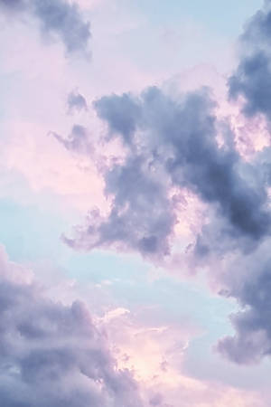 Pastel Purple Clouds Background Wallpaper