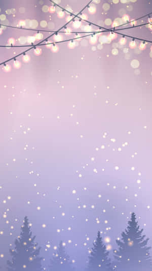 Pastel Purple Iphone Snow Art Wallpaper