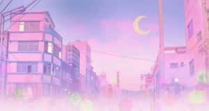 Pastel Sailor Moon Night City Anime Wallpaper