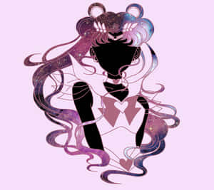 Pastel Sailor Moon Silhouette Illustration Art Wallpaper