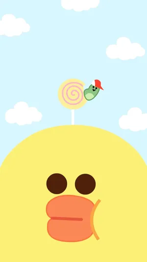 Pastel Sally And Edward Line Friends Wallpaper