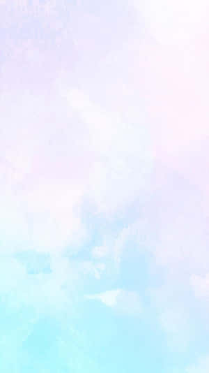 Pastel Watercolor Blue And Pink Clouds Wallpaper