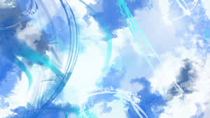 Pastel Watercolor Blue And White Painting Wallpaper