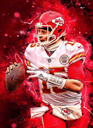 Pat Mahomes On The Field With His Smartphone Wallpaper