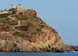 Path Leading To Temple Sounion Wallpaper