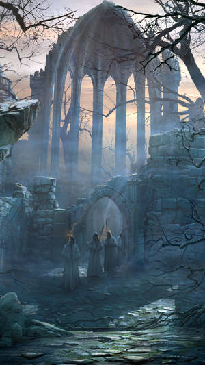 Path To The Gothic Choir Phone Wallpaper