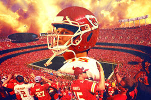 Patrick Mahomes Red Collage Wallpaper