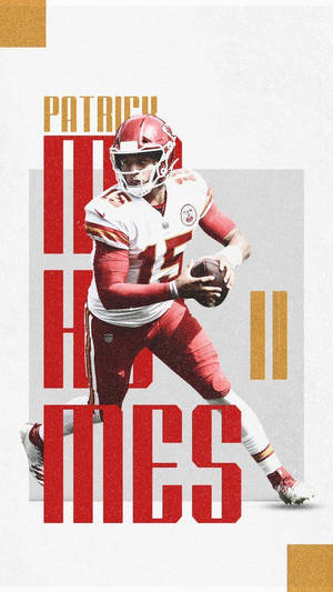 Patrick Mahomes White Poster Wallpaper