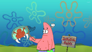 Patrick Star In Jellyfish Fields Wallpaper