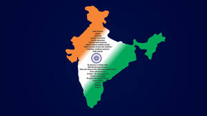 Patriotic India Map Wallpaper