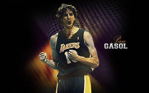 Pau Gasol Lakers Black Jersey Wallpaper