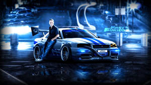 Paul Walker Proudly Showing Off His Car Wallpaper