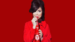 Paula Abdul Red Pop Aesthetic Wallpaper