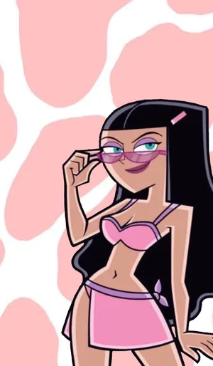 Paulina Pink Baddie Cow Print Background Wallpaper