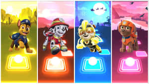 Paw Patrol Charactersin Action Wallpaper