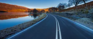 Peaceful Country Road Wallpaper