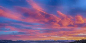 Peaceful Orange-blue Sky Wallpaper