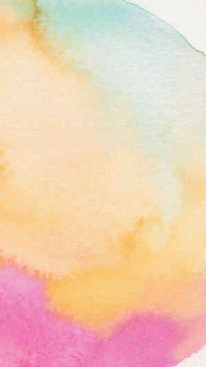 Peach Pink And Blue Paint Brush Wallpaper