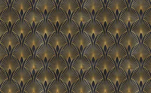 Peacock Gold Background Pattern Wallpaper