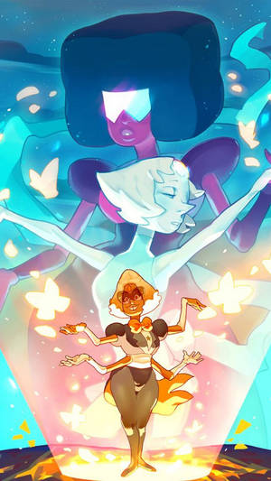 Pearl And Garnet Fusion Steven Universe Ipad Wallpaper