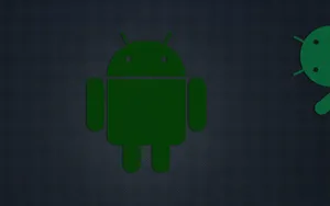 Peeking Android Robot Wallpaper