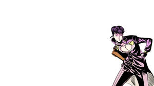 Peeping Josuke White Background Anime Wallpaper