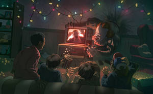 Pennywise Movie Time With Kids Wallpaper