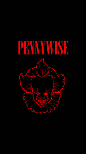 Pennywise Red Outline Wallpaper